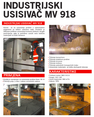 5. INDUSTRIJSKI USISIVAC MV918   